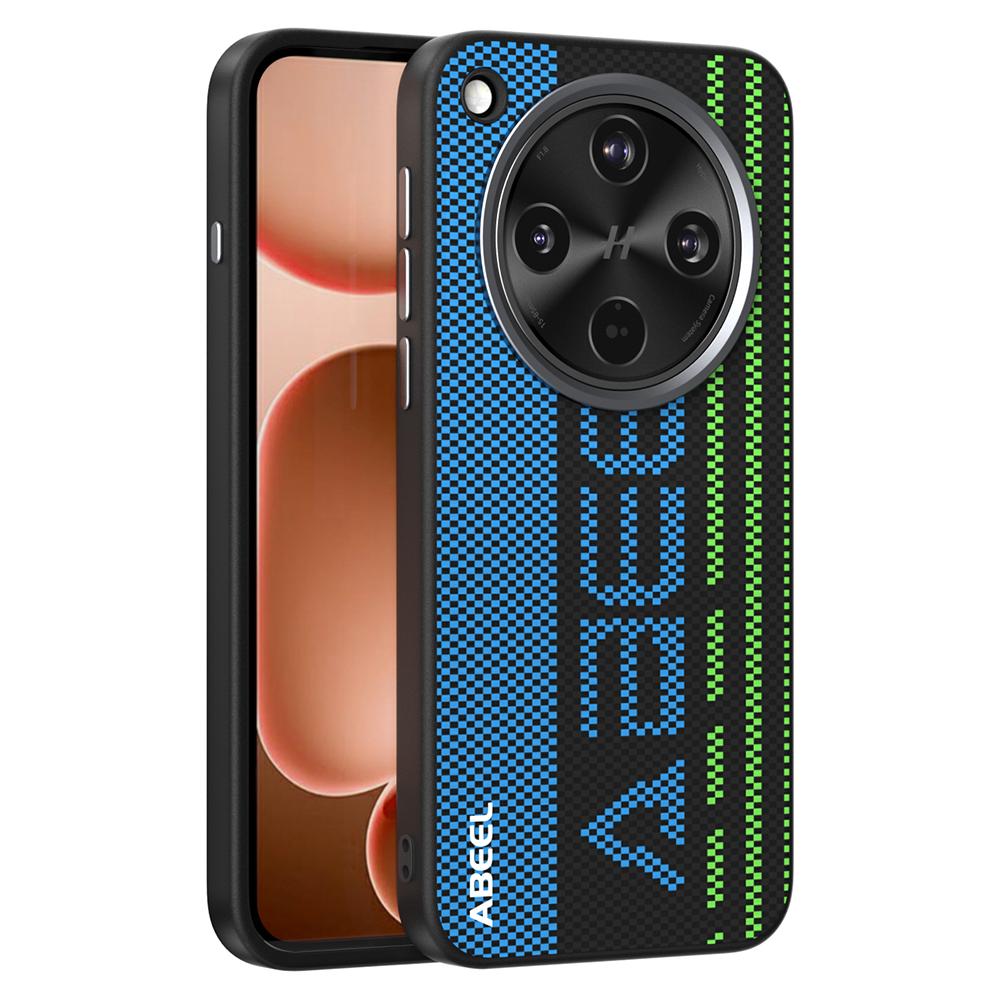 ABEEL Чехол для Oppo Find X8s+ 5G Совместимый с MagSafe Печатный ПК ТПУ Алюминиевый сплав Кожаный чехол для телефона