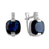 Silver Earrings with Sapphire Nano 4.523ct (2059660)