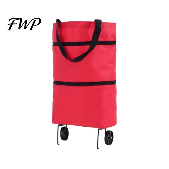 Многоразовый держатель для еды на колесах, складная сумка-тележка для покупок, легкая, портативная, большая вместимость, тележка для продуктов и белья, водонепроницаемая ткань Оксфорд