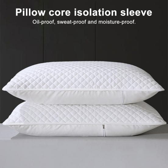 Дышащий стеганый протектор для подушки с застежкой-молнией - Масло-, пото- и влагонепроницаемый