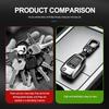 VIJT4 For Skoda 2026 Metal Keyrings Keychain Leather Key Rings Spring Snap S Kodiaq Octavia 2 3 Yeti Karoq Rapid Fabia VII VRS