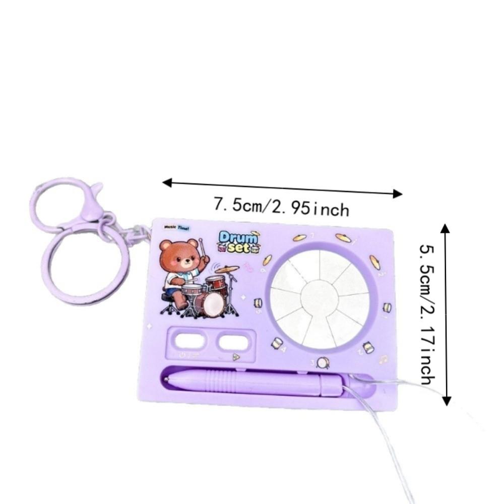 Portable Electronic Drum Keychain Recording Function Music Keychain Small Toy