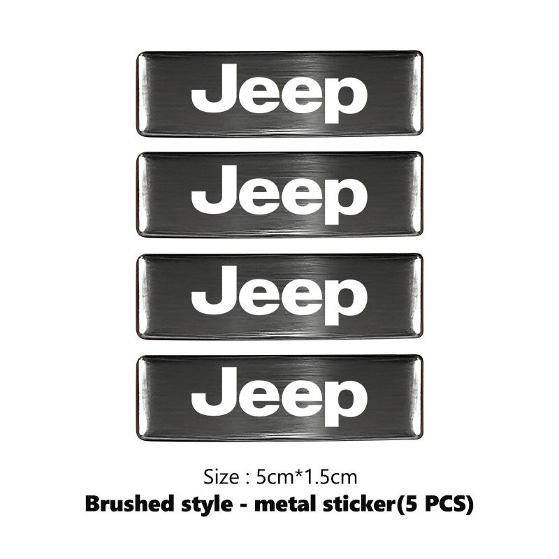Car Trunk Body Sticker Aluminum Alloy Emblem Auto Stickers For Jeep Cherokee Wrangler JK Gladiator Compass Renegade Patriot AJT1