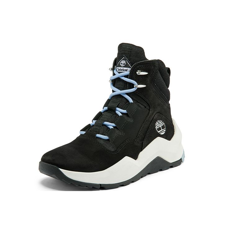 Timberland Fabric Leather Sports Outdoor Zipper Breathable High-Top Casual Shoes Women Shoes Black White A2JT6W