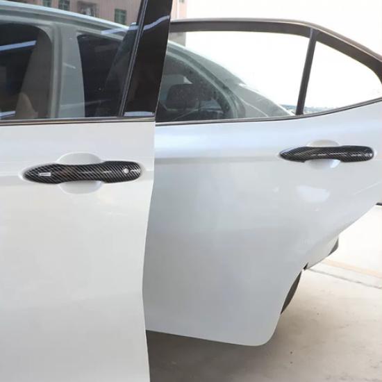 Накладки на ручки дверей автомобиля из углеродного волокна, 4 шт., для Toyota Camry 2018-2026