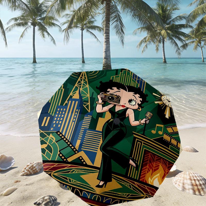 Betty Boop Print Umbrella Automatic Opening/ Closing - Portable Foldable Design - Daily use for Travel/Outdoor - Gift for Birthday