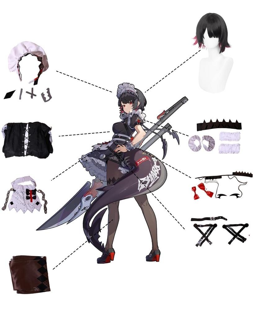 Эллен Джо Косплей с париком Виктория Кайсэй Zenless Zone Zero Косплей Костюм Полный комплект Костюм Взрослый Костюм Культурный фестиваль Эллен Джо Косплей Джо