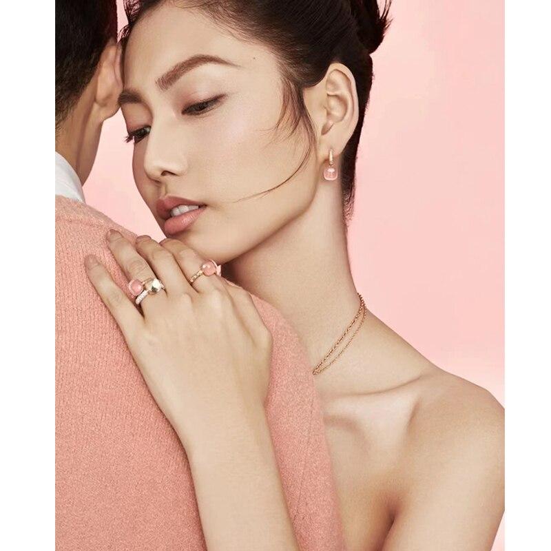 Earrings For Women Sterling Silver 925 Luxury Earrings Jewelry For Women Classic Crystal Candy Square Earrings Gift For Xmas