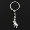Fashion 3cm Key Ring Metal Key Chain Keychain Jewelry Antique Bronze   Plated Microphone 26x13mm Pendant