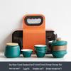 Portable Rustic Ceramic Travel Tea Set