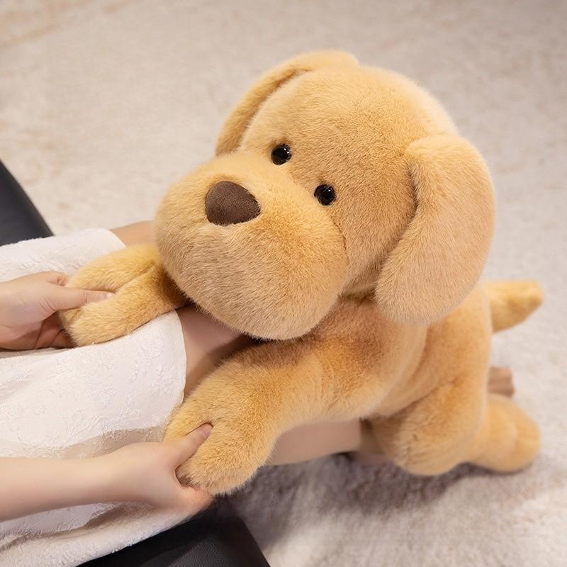 Plush Golden Retriever Dog Toy With Pp Cotton Filling For Kids And Pets