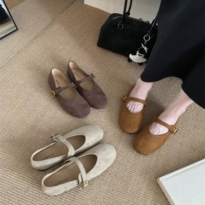 Женская обувь балетки туфли Мэри Джейн женские 2025 весна и лето новая квадратный носок мелкий вырез нежные вечерние туфли