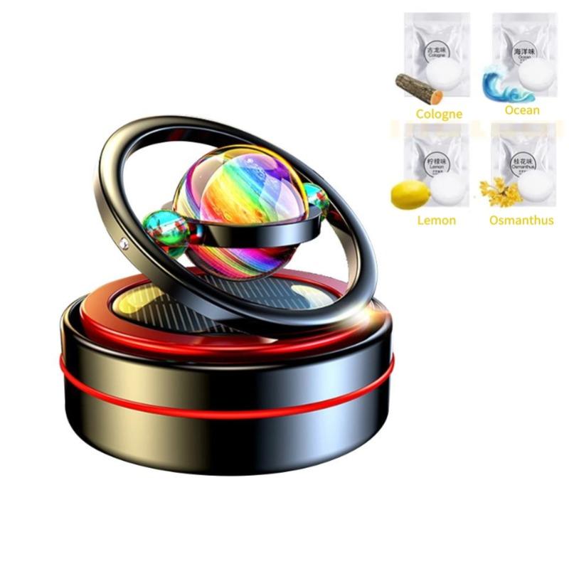 Автомобильный освежитель воздуха, межзвездное солнечное кольцо, вращающиеся украшения для ароматерапии, приборная панель, диффузор для духов, автоаксессуары, интерьер автомобиля, декор