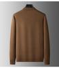 Chubby Handsome Men's Plus Size Round Neck Jacquard Sweater – 2025 Autumn Casual Fashion
