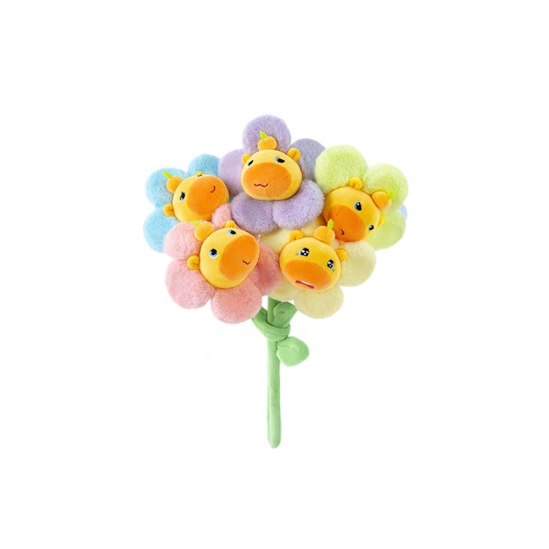 Capybara Lulu Flower Bouquet Plush Toy Sunflower Large Stuffed Animal Doll Decor