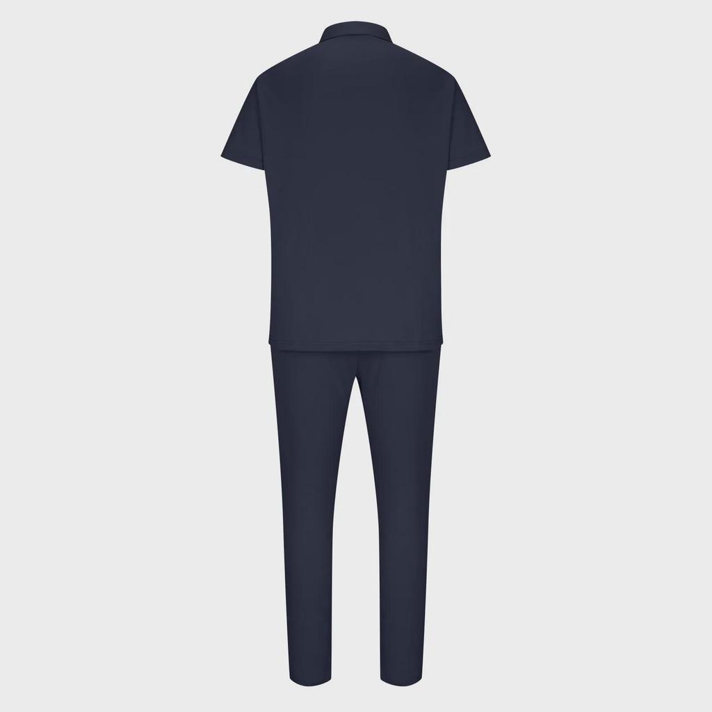 Мужские летние костюмы: Новый молодежный спортивный комплект из рубашки поло и повседневных брюк