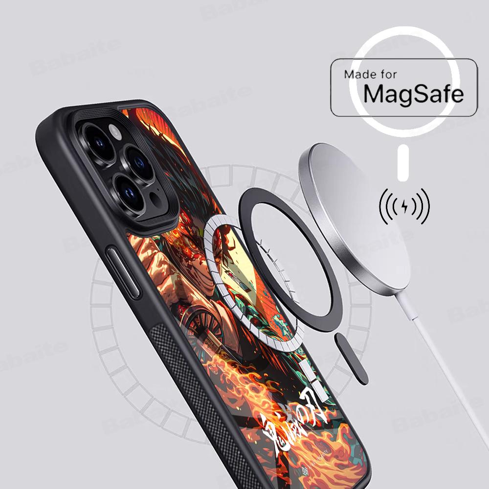 Чехол для телефона Убийца демонов Магнитный чехол Для IPhone 16 14 13 12 11 15 Pro Max Plus Для Magsafe Беспроводная зарядка Чехол