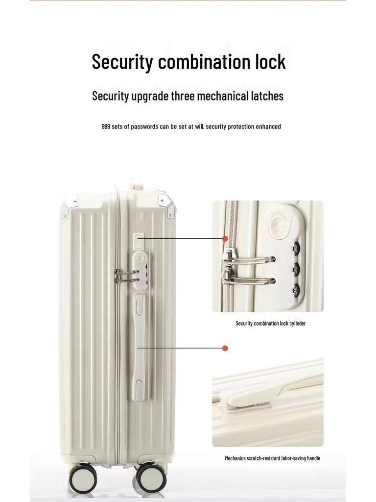 Women's Multifunctional Parent-Child Suitcase with Universal Wheels and Combination Lock - Durable Travel Trolley Case for Students & Men