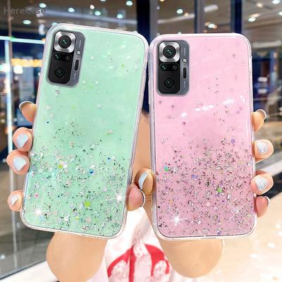 Роскошный блестящий силиконовый чехол с блестками для Redmi Note 10 10S Note 11 Pro 11S Note 12 Note 13 Pro Plus мягкая обложка с пайетками