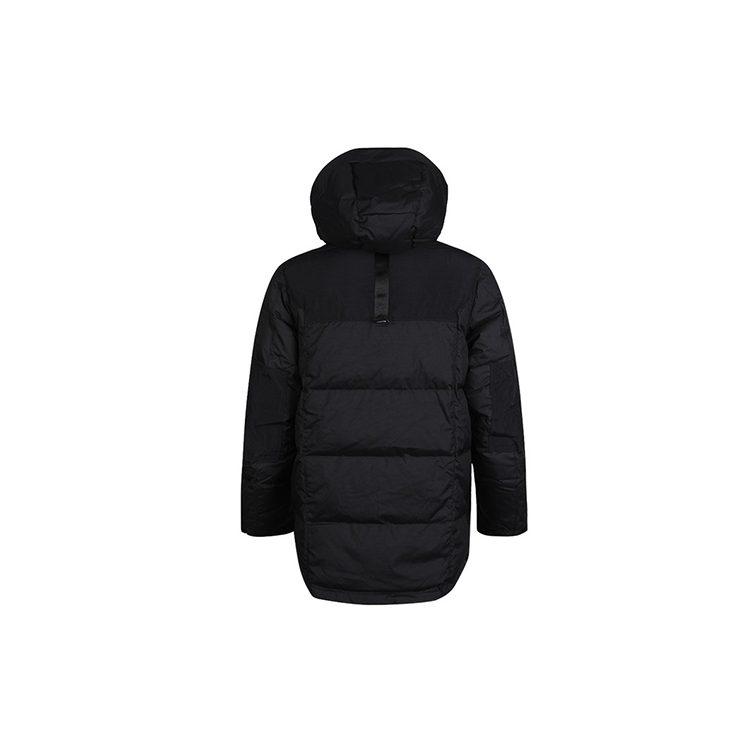 Nike Мужские пуховики Черный с капюшоном Умеренно стеганый пуховик CU4393-010