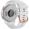 Universal Silicone Strap 20mm, with Gold Buckle, White