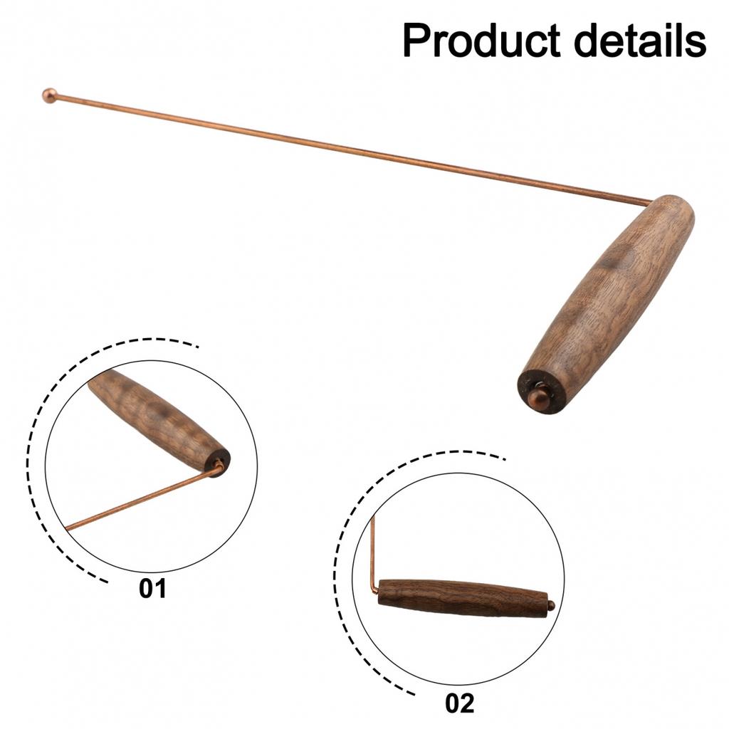 99.9% Pure Copper Dowsing Rods with Wooden Handles for Lost Item Search