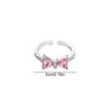 Pink Bow-tie Ring Adjustable Bowknot Opening Ring Beauty Bowknot Finger Ring  Girls