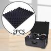 2 Pieces Box Sponge Insert Wave Shaped Lining Elastic High Density Tool Case Block