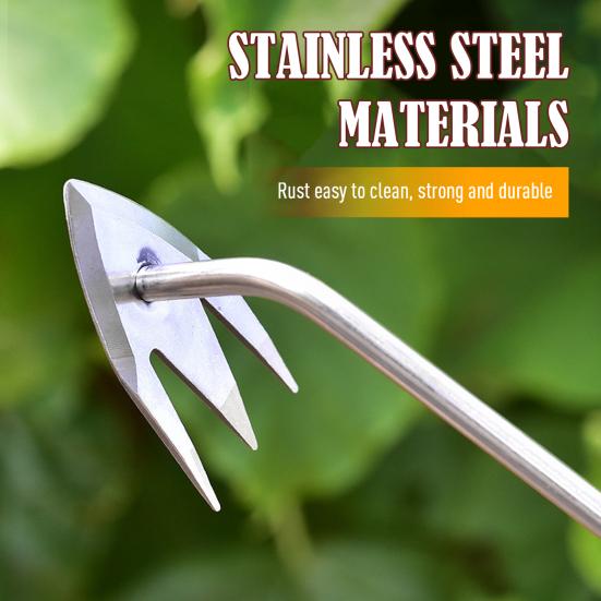 Корнеудалитель Рычажная Основа V-образная Вилка Острый Наконечник Ржавчиноустойчивый Прополка Высокая Твердость Экономия Труда Ручной Корнеудалитель Садовый Гаджет