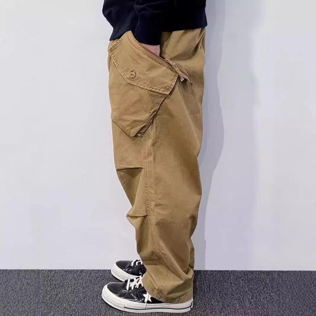 Men's Japanese Retro Multi-Pocket Pants - Autumn/Winter Casual All-Match Trousers