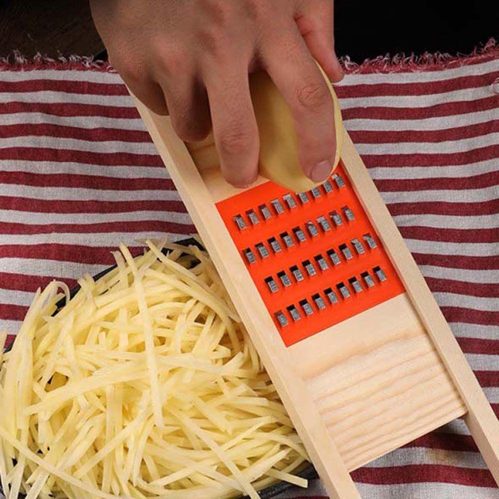 Wooden Hand-held Potato Gadgets Fruit Cucumber Peeler Cheese Slicer Vegetable Cutter Food Grater