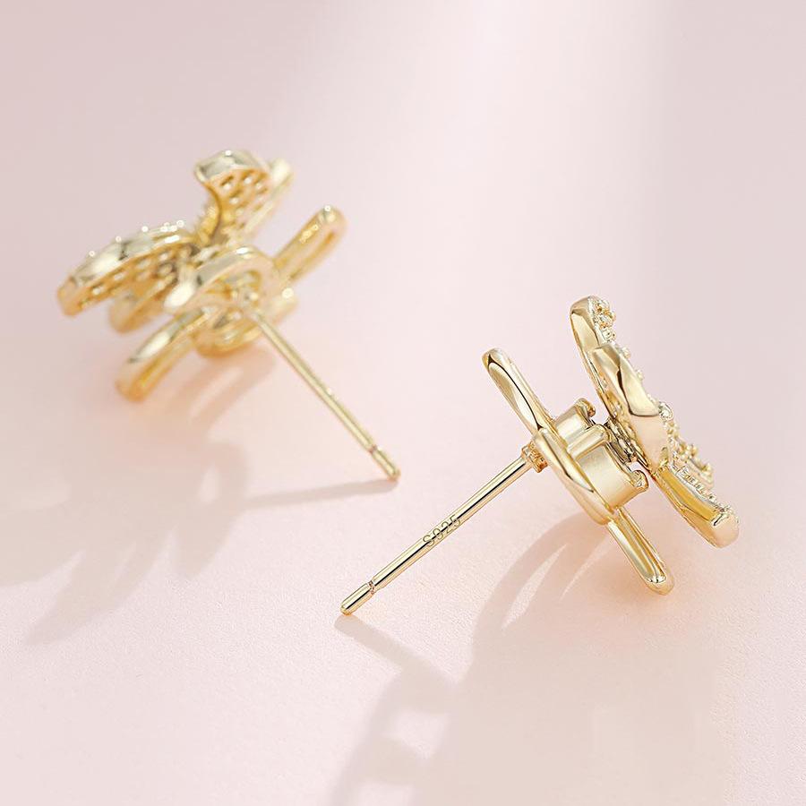 Rotating Windmill Earrings for Women, Japanese and Korean Simple Hip-hop Students, The Swivel Earrings That Can Be Given To Their Girlfriends