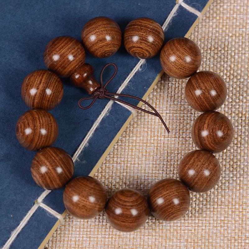 Браслет из золотистого сандала 2.0, браслет из старого материала с деревянными бусинами Будды для мужчин и женщин, парные украшения, сандаловые четки, культурные украшения для игры