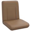 Adjustable Floor Footstool Cappuccino Artificial Leather