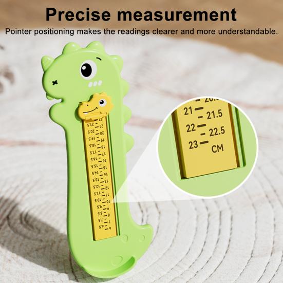 Cartoon Dinosaur Foot Measuring Device Kids Foot Length Measurement Gauge Infant Boys Girls Accurate Shoe Sizer Ruler Feet Measurer Tools