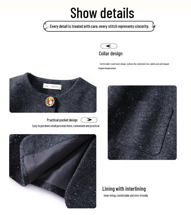 Элегантное шерстяное пальто для мам: Шикарный осенне-зимний и весенний стиль для женщин среднего возраста