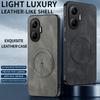 Luxury PU Leather Silicone Phone Case For Xiaomi Redmi Poco M7 Pro For Magsafe Wireless Charger Cover For Xiaomi 14T Pro Redmi A5 Turbo 4 Pro Shell