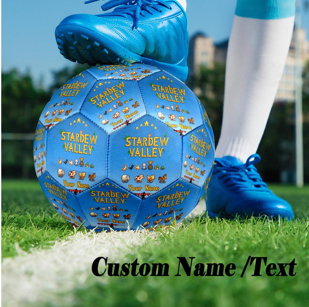 Custom Text Size 5 Soccer Ball, Standard Match Football For OutdoorStardew Valley