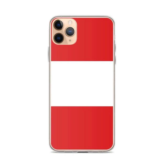 Coque iPhone - Drapeau Pérou - iPhone 11 Pro Max - Souple - Multicolore - Verticale