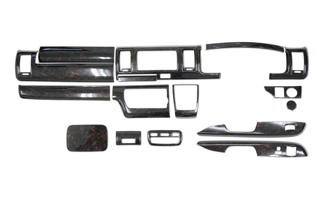 Dark Prime Interior 16 Black Mahogany Wood Grain for Toyota Hiace 200 Series 7th Standard TRISTAR'S Panel, Panels, (4th, 5th, 6th, Generation, S-GL,