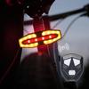 1-5Pcs Bike Tail Light Rechargeable Cycling Back Light with Turn Signals Wireless Remote Control Warning Cycling Light for Night