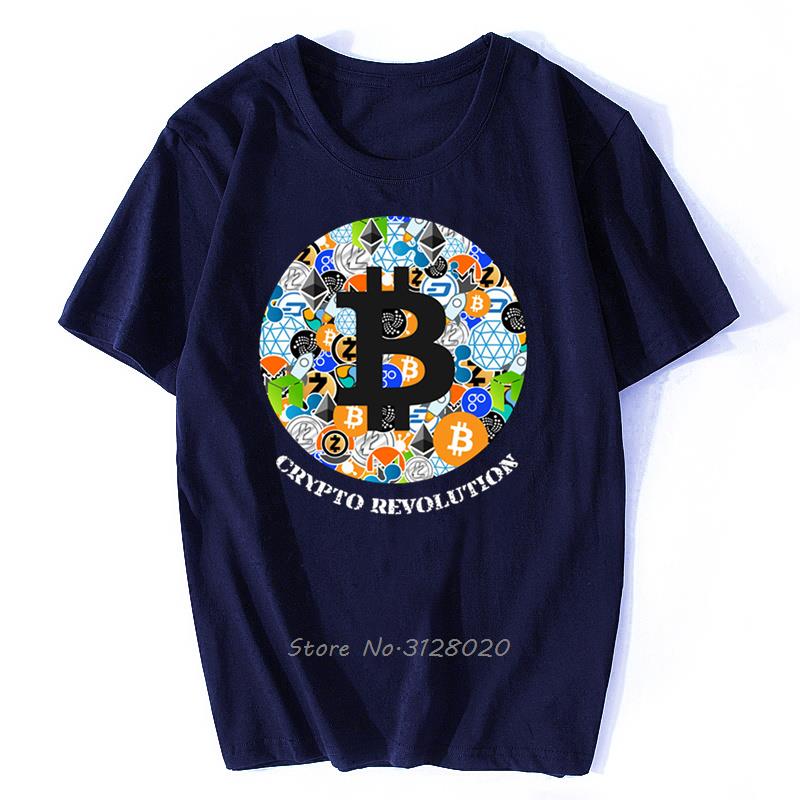 Футболка Bitcoin Криптовалюта Крипто Майнер Bitcoin BTC Крипто Дизайн Футболка Мужская Bitcoin Монета Футболка Хлопковые Футболки Streetwear