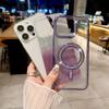 Подходит для IPHONE16 Чехол для мобильного телефона с магнитной присоской с блестками Градиентный Apple 15 ProMax Бриллиантовый 14 Гальваническое защитное покрытие