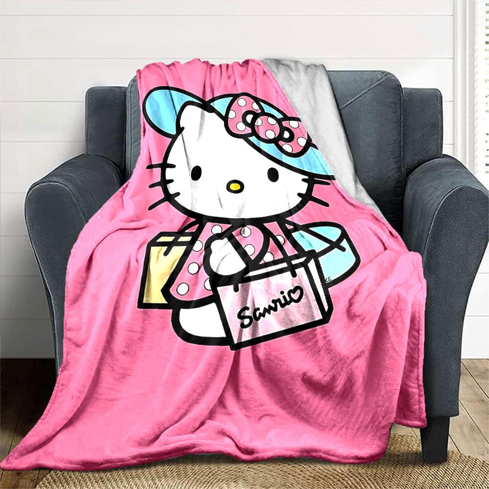 1 шт. Плед Hello Kitty Sanrio Легкий фланелевый плед для дивана кровати путешествий кемпинга гостиной офиса дивана кресла