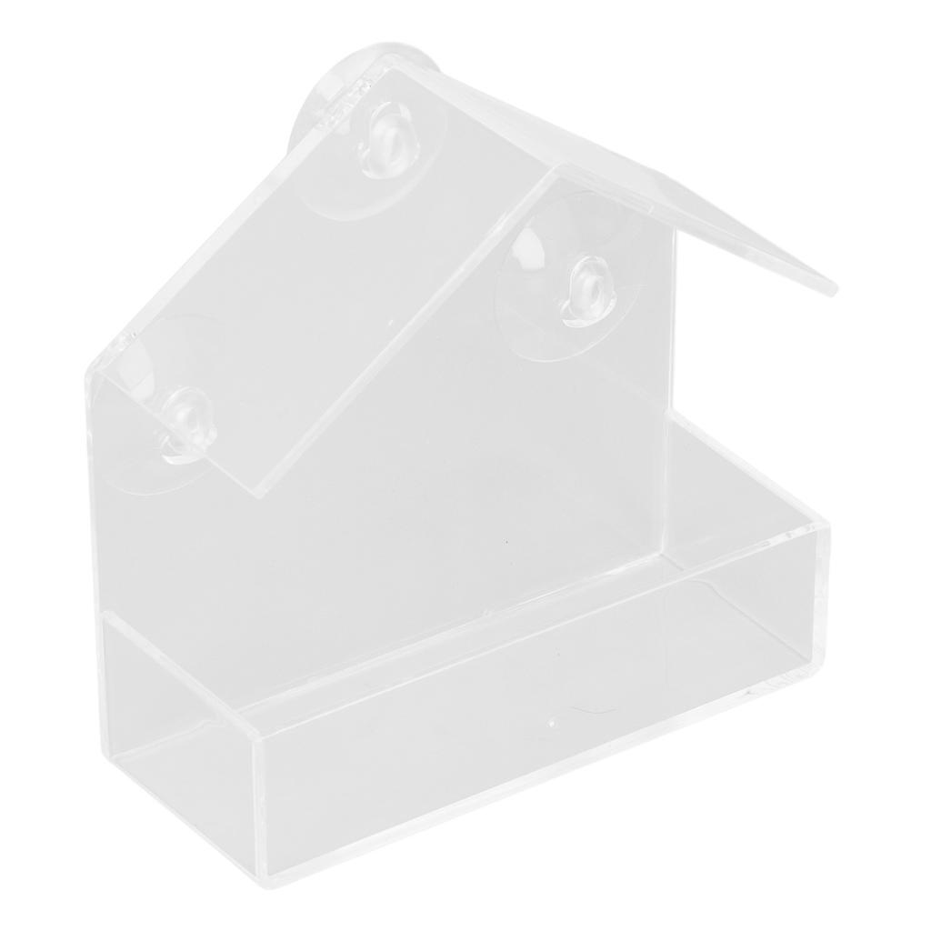 Кормушки для птиц Практичный Простой Акриловый Домик Типа Домашний Питомец Птица Оконная Кормушка Скворечник