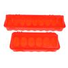 1Pc Double Row 12/18 Holes Poultry Ground Feeder Plastic Clamshell Feeding Chicken Groove Farm Breeding Supplies