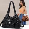 Women's Handbag Women's Shoulder Bag Fashion Purse Vintage Leather Bag Large Capacity Handbag Inclined Shoulder Bag Mom's Bag