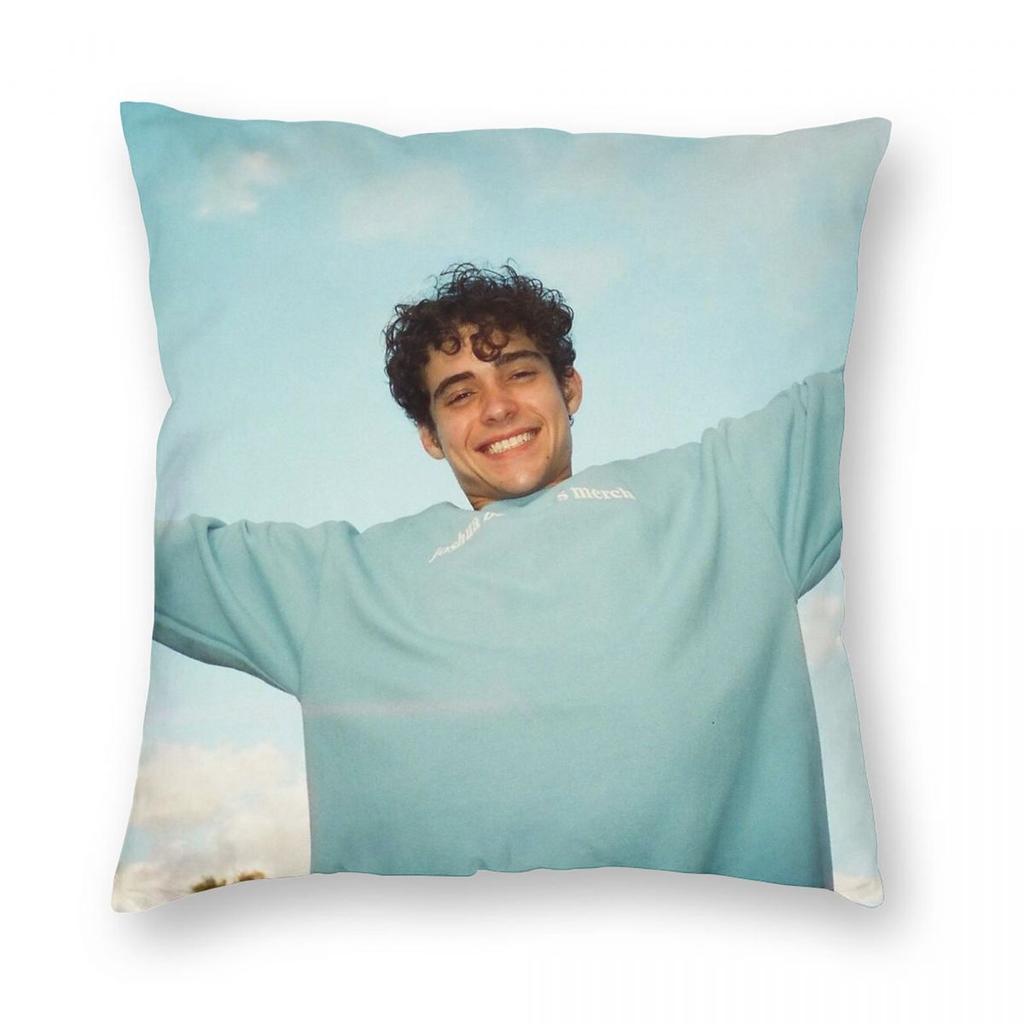 Joshua Bassett Square Pillowcase Polyester Linen Velvet Pattern Zip Decorative Throw Pillow Case Sofa Cushion Case 45X45