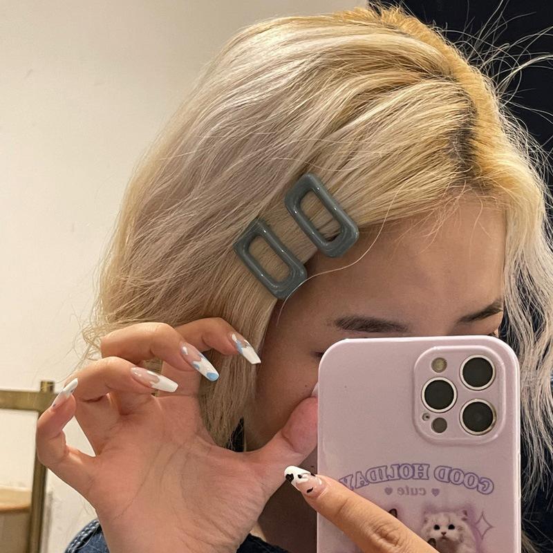 2 шт., заколка для волос Mini Bb карамельного цвета, маленькая прямоугольная шпилька, простая заколка Ins Style, заколка с боковой заколкой, головной убор для девочек, аксессуары для волос