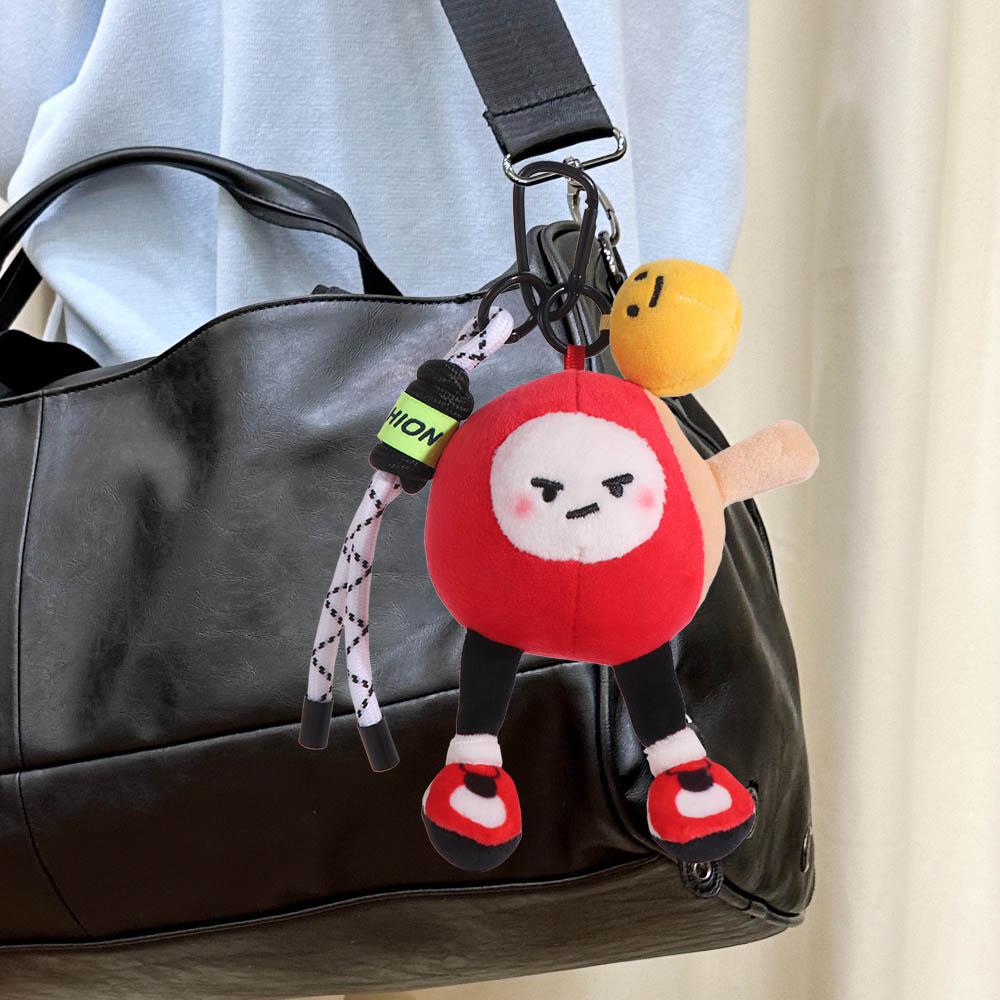 PP Cotton Table Tennis Doll Pendant Fluffy Sports Plush Keychain  Birthday Xmas Gift